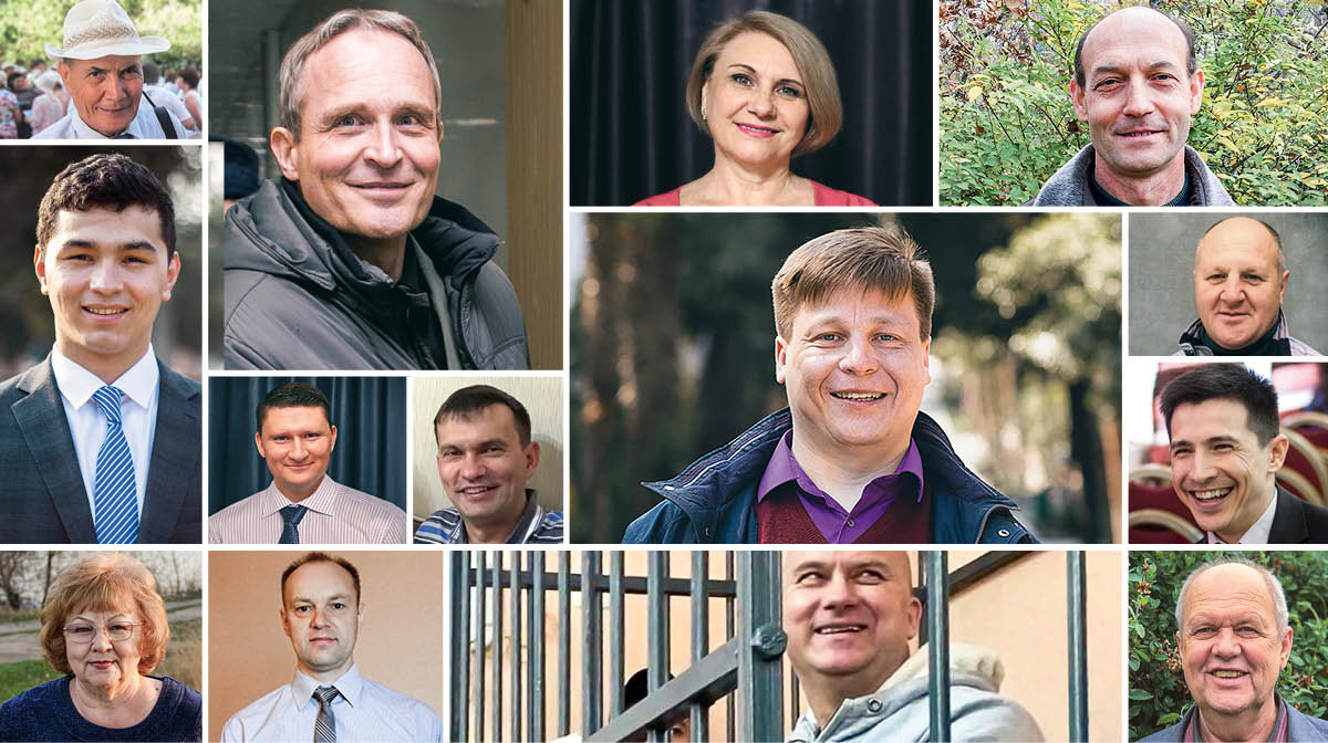 Braća i sestre koji su bili zatvoreni ili su još uvijek u zatvoru zbog svoje vjere, s osmijehom na licu.