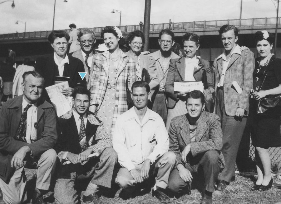 Walter Markin siketekkel egy clevelandi kongresszuson 1946-ban