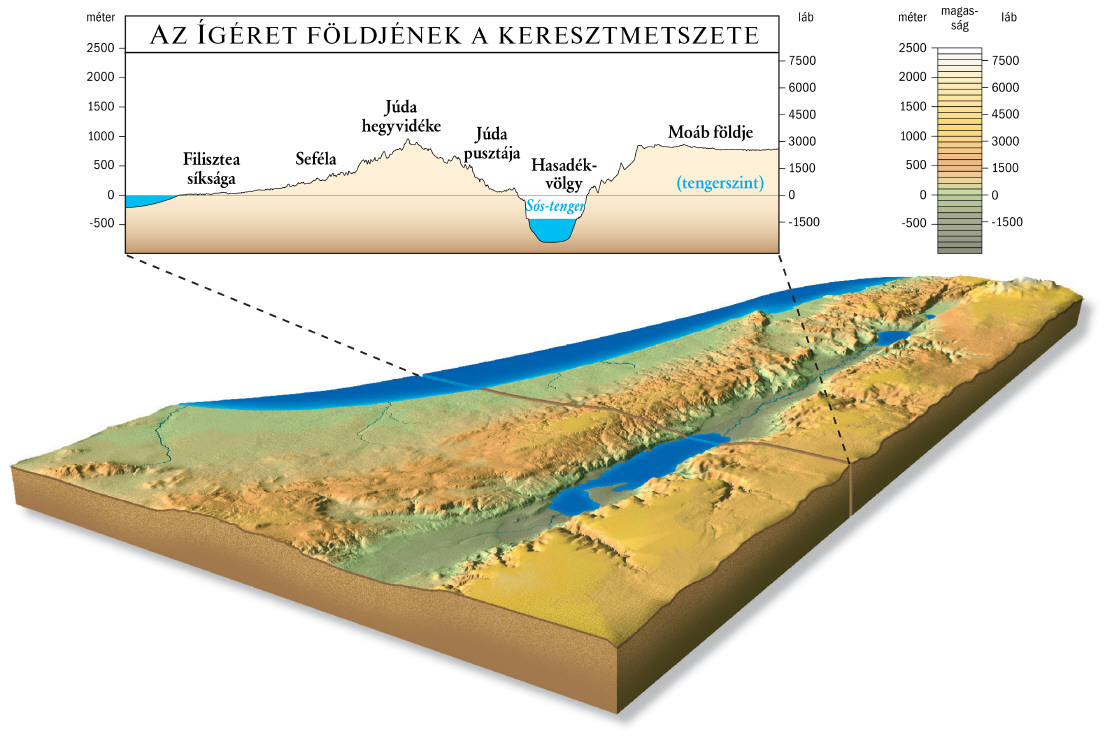 Az Ígéret földjének a keresztmetszete