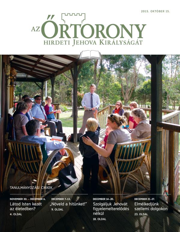 Az Őrtorony – Tanulmányozásra szánt kiadás, 2015. október 15.