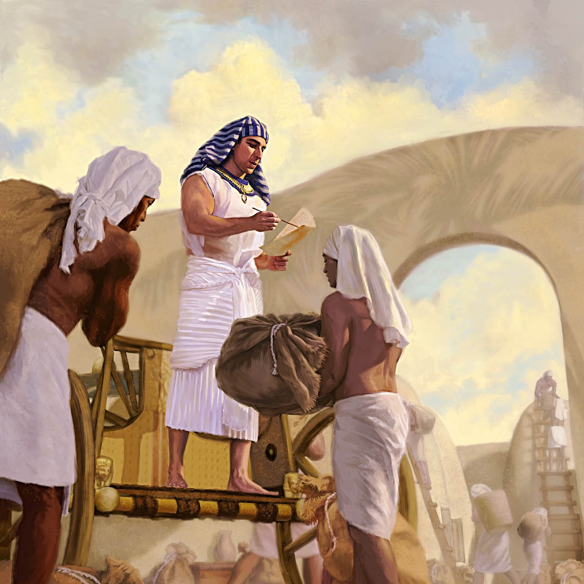 A José in beletnál abal ka eyendháj tekedh an kʼapnél ti Egipto. Talchik i inik in nenchal i costales kʼal i kʼapnél