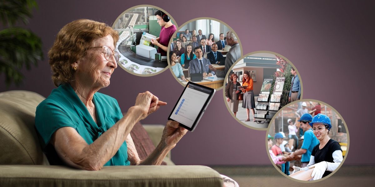 Jun i epchal axi payeblábits in eyendhál an tablet abal kin bínaʼ i donaciones ti jw.org. Tseʼ i imágenes axi in tejwamedhál jantʼiniʼ tu eyendháb an donaciones: 1. Kʼwajat ti tsʼejkáb i publicaciones ti Betel. 2. Escuelas teocráticas. 3. Olnomtaláb pública. 4. U tsʼejkáb i Atáj Tamkuntaláb.