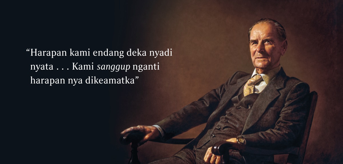 Menyadi Frederick Franz. Sepiak iya bisi utai ti dipadah iya, “Harapan kami endang deka nyadi nyata . . . Kami sanggup nganti harapan nya dikeamatka.”