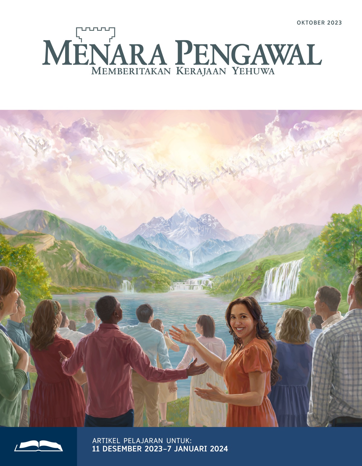 Para malaikat di surga dan orang-orang di bumi firdaus memuji Yehuwa dengan gembira.