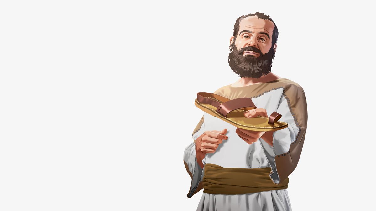 Pria yang lebih berhak untuk menebus Rut dan Naomi menyerahkan sandalnya.