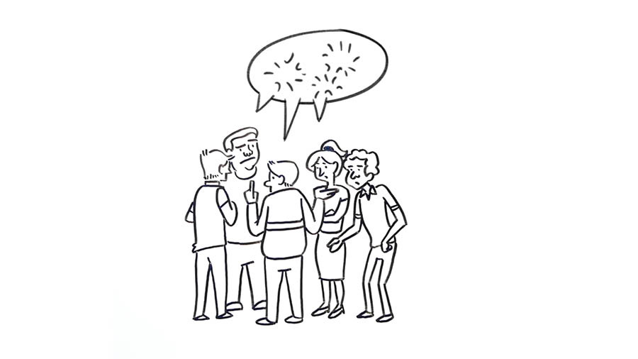 Ebe ndị mmadụ nọkọrọ ọnụ na-agba asịrị.