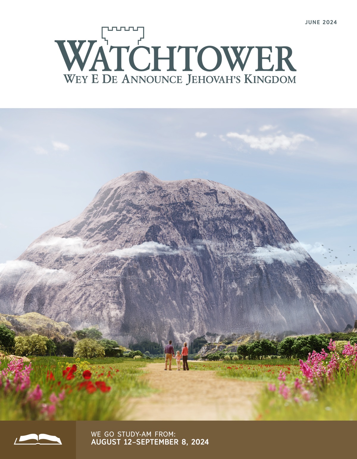 One man with im wife and pikin stand for front one big rock, and them de think about wetin them fit learn from-am.