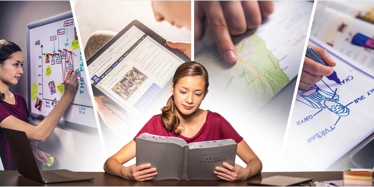 Collage: Kẹnị bịna-araụ Bible tolumọ angọ pịrị mịnị. 1. Amịnị Bible kịmịbo mọ anị inyenrintimi ifie mọ gẹẹ mịnị. 2. Amịnị jw.org duo “New World Translation” study edition goo mịnị. 3. Amịnị Bible ogboama mịedịa wẹrị emi fun dii mịnị. 4. Amịnị tịbị ịkịankụn-owei drawmịnị bá wo aru bọọ emi yebo gẹẹ mịnị.