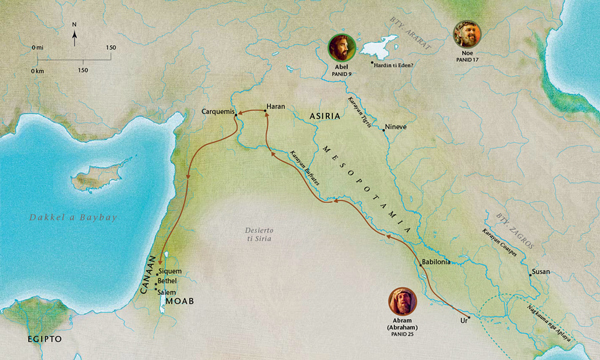 Mapa ti dagdaga a nadakamat iti Biblia a nagnaedan dagiti matalek a tattao a kas kada Abel, Noe, Abram (Abraham)