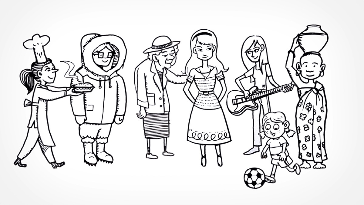 Maysa nga eksena iti video nga ‘Ania ti Pudno a Gayyem?’ Maysa a tin-edyer a kaduana dagiti gagayyemna nga agduduma ti edadda, puli, ken talentoda.