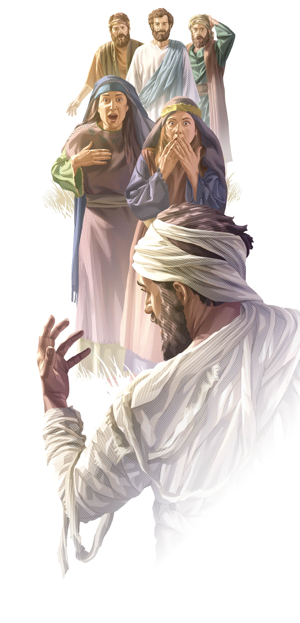 Ni Lazaro a pinagungar ni Jesus bayat a masmasdaaw ti dadduma a nakaimatang iti dayta.