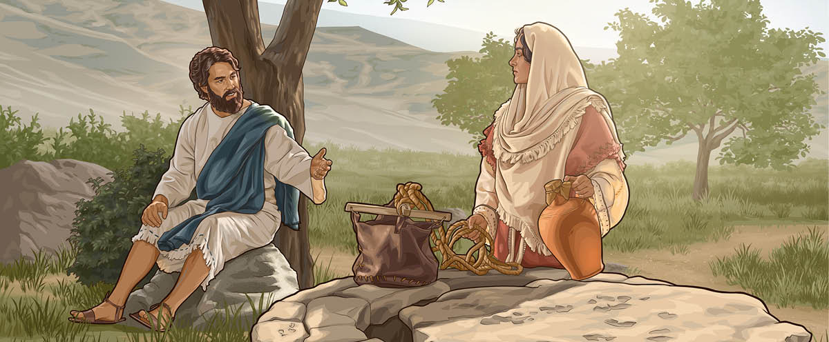 Ni Jesus a makisarsarita iti babai iti abay ti bubon.