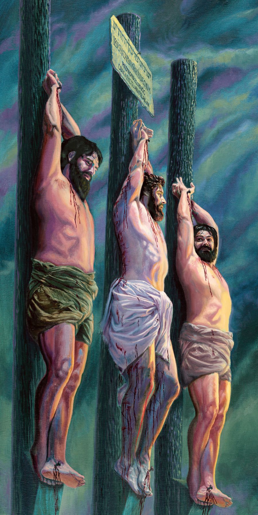 Ni Jesus iti kayo a pagtutuokan iti nagbaetan ti dua a kriminal