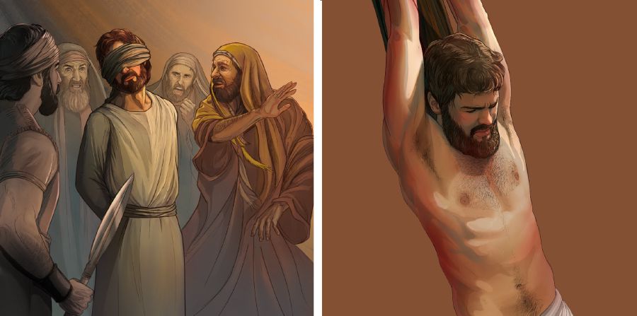 Linaksid dagiti lider dagiti Judio ni Jesus; natay ni Jesus iti kayo a pagtutuokan