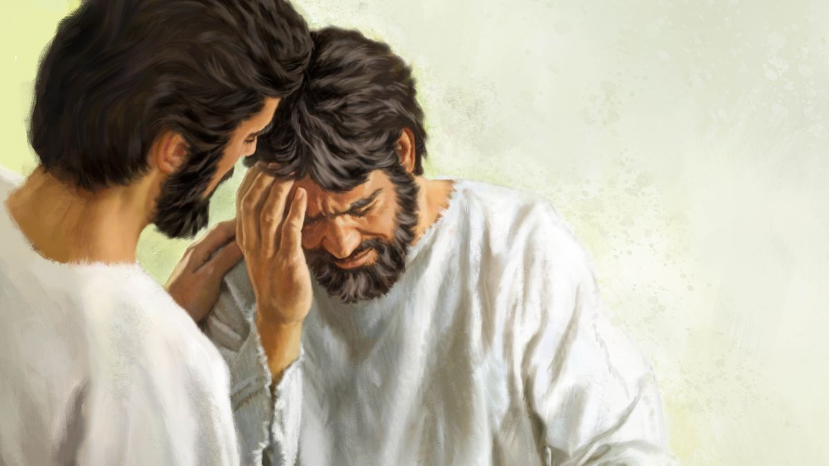 Ti napagungaren a ni Jesus a madama a mangliwliwa ken Pedro.