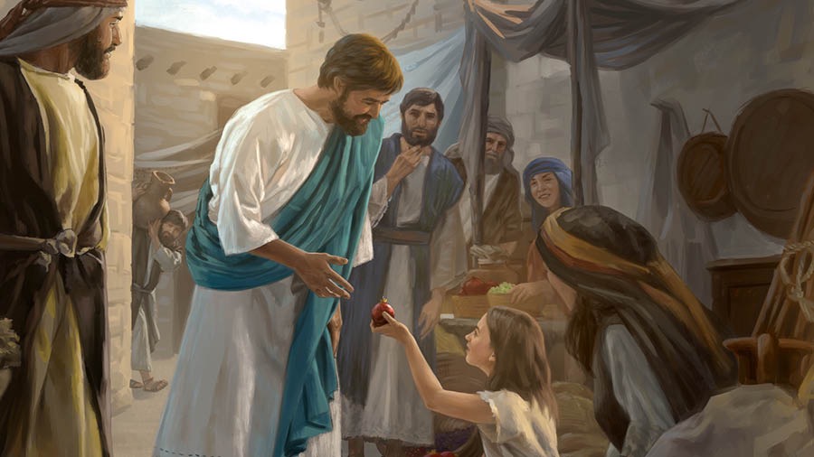 Aw-awaten ni Jesus ti maysa a prutas manipud iti maysa nga ubing bayat a kumitkita dagiti nataengan