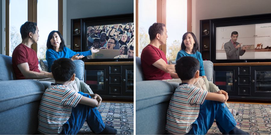 Sebuah keluarga khawatir karena melihat berita politik di TV. Tapi setelah belajar nubuat Alkitab, mereka merasa tenang