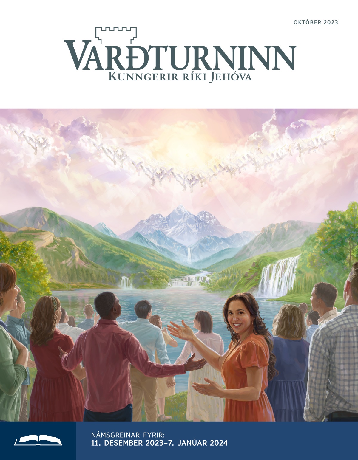 Englar á himnum og fólk í paradís á jörð lofa Jehóva af gleði.