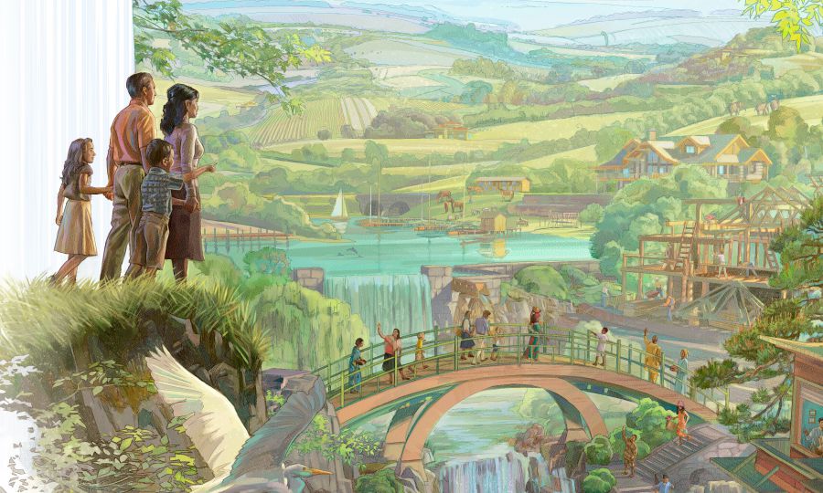 Una famiglia entra nel Paradiso e lo ammira