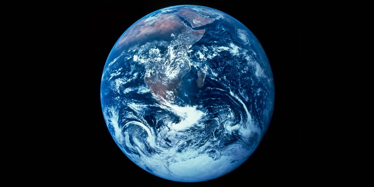 Il pianeta Terra visto dallo spazio.