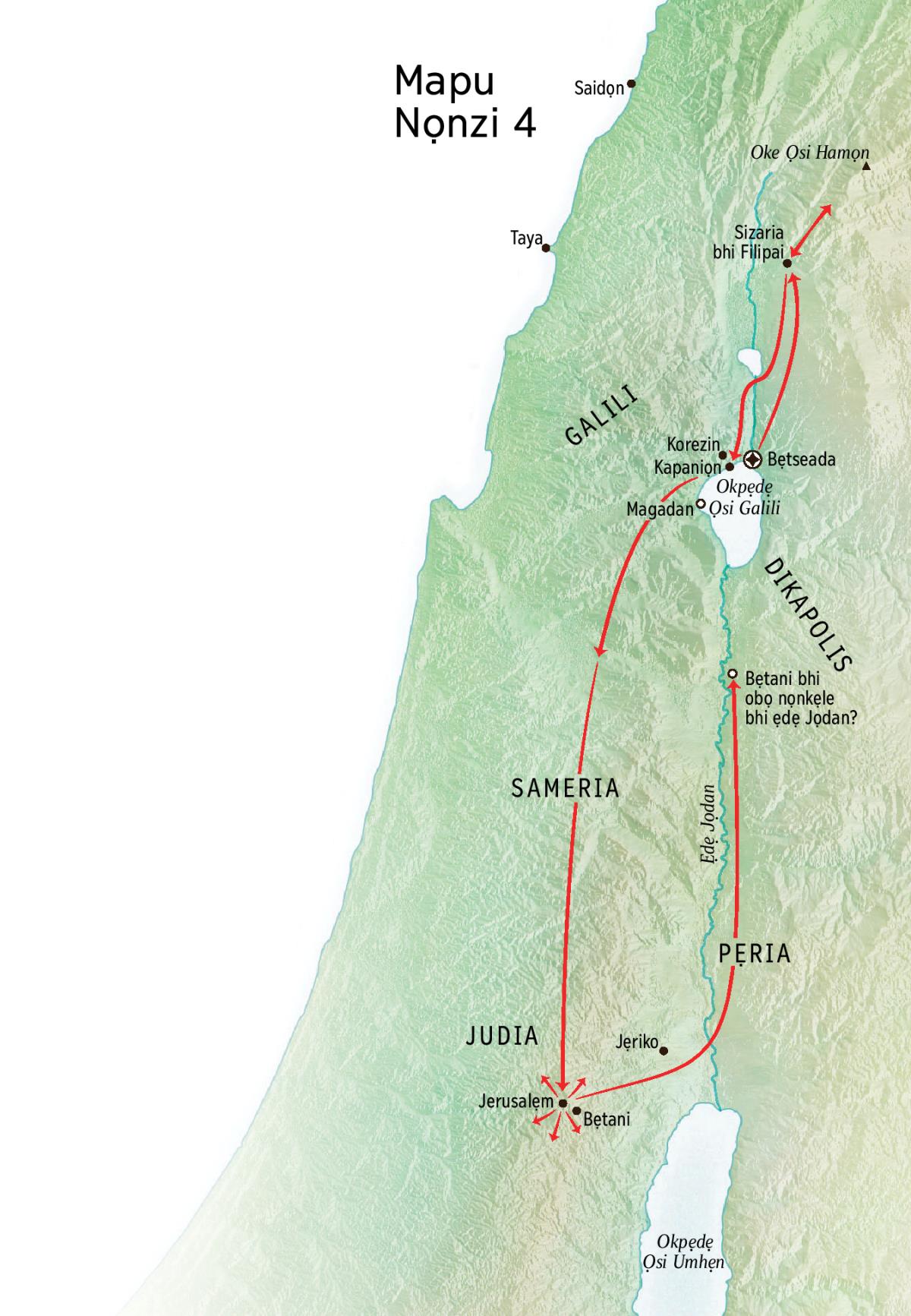 Mapu nọn rẹman eji Jesu da lu iwẹnna oga bhi Judia bi Galili