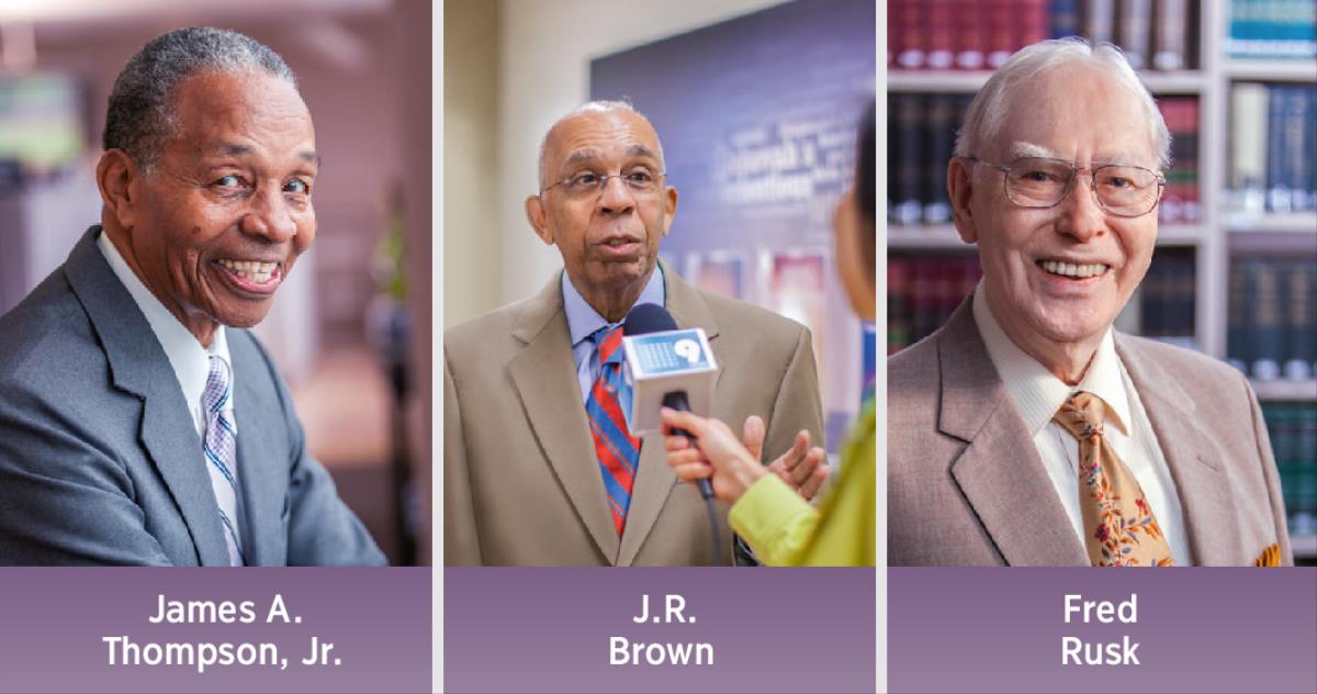 James A. Thompson, Jr.; J.R. Brown; Fred Rusk