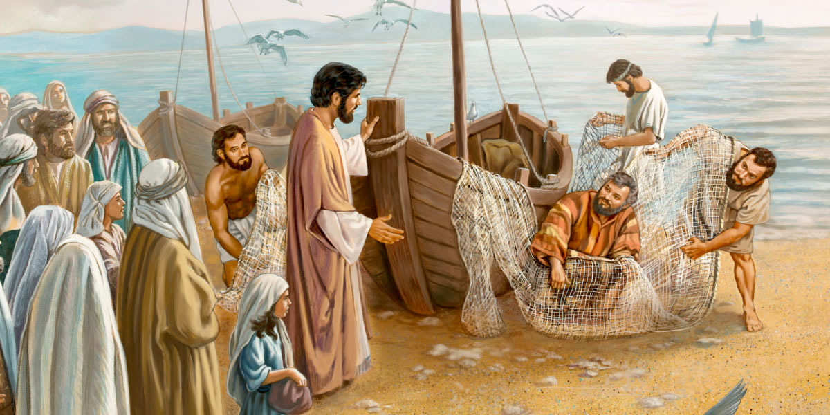 Jesu ọ be ta ẹme kẹ Pita, Andru, Jemis, gbe Jọn evaọ unueri Abade Galili