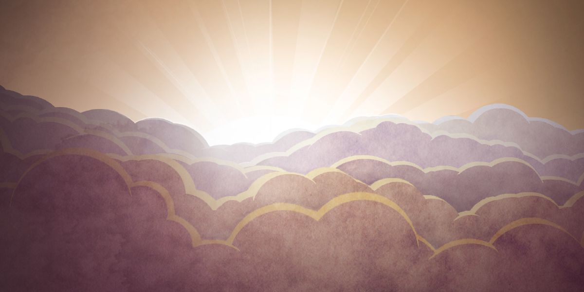 Il sole splende dietro alle nuvole
