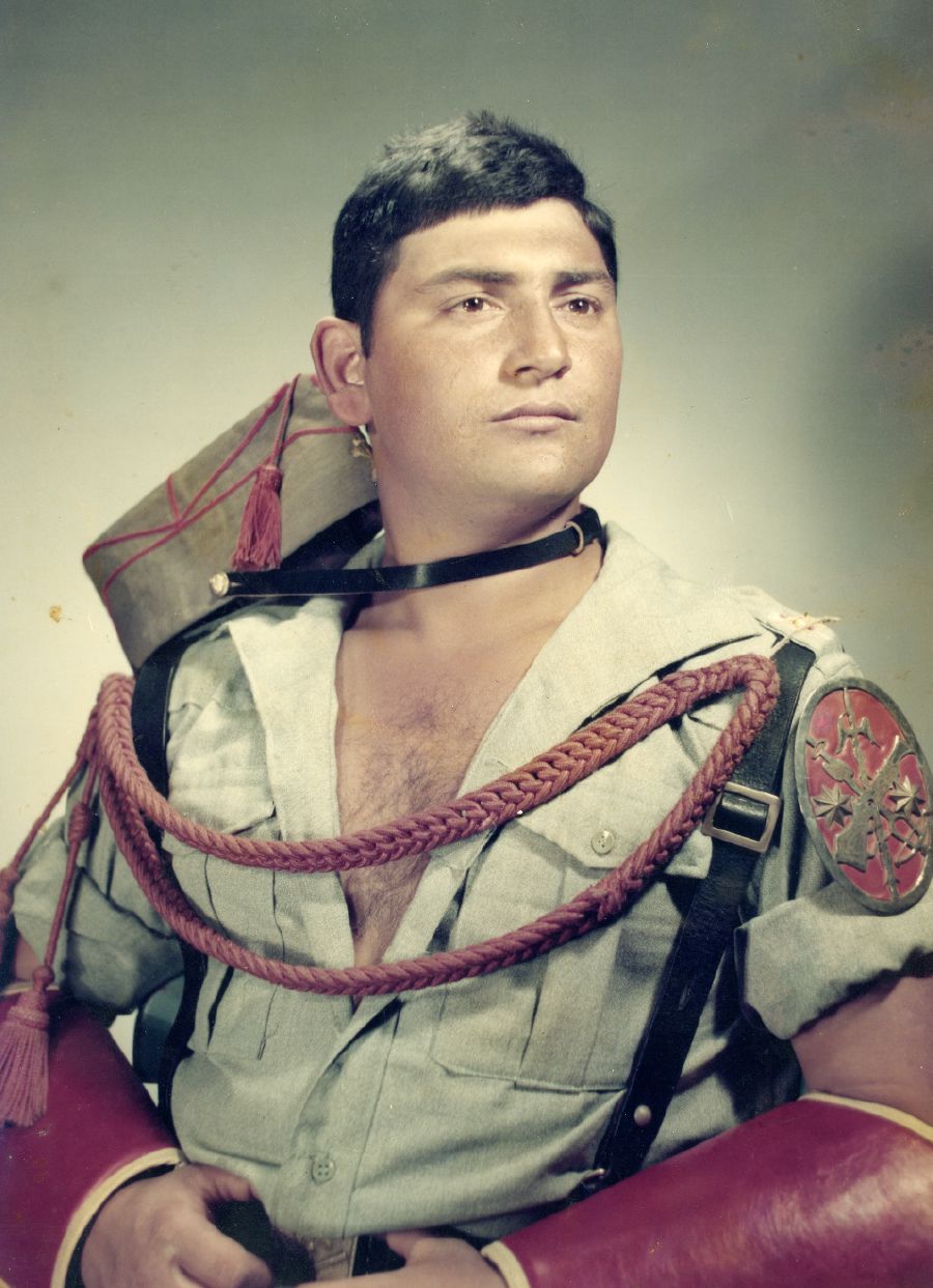 Antonio Jiménez con l’uniforme della Legione straniera spagnola