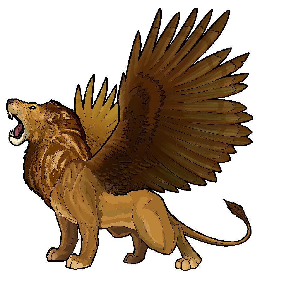 Una bestia simile a un leone con le ali di un’aquila