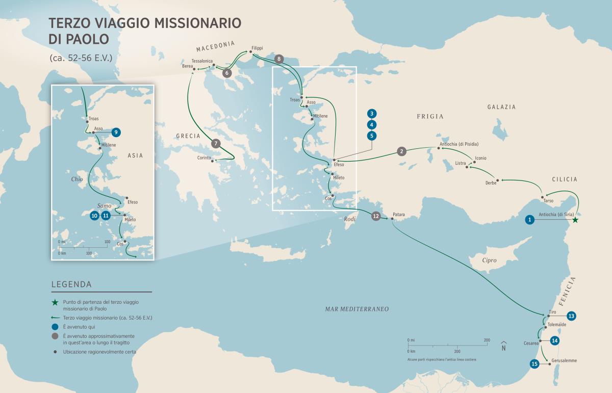 Atti degli Apostoli | Terzo viaggio missionario di Paolo (At 18:23–21:17) ca. 52-56 E.V.