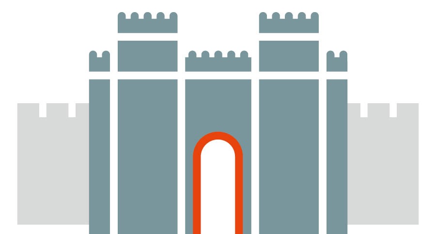 Le mura di Babilonia e l’ingresso alla città aperto