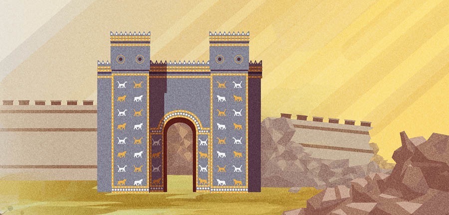 古代バビロンの廃墟