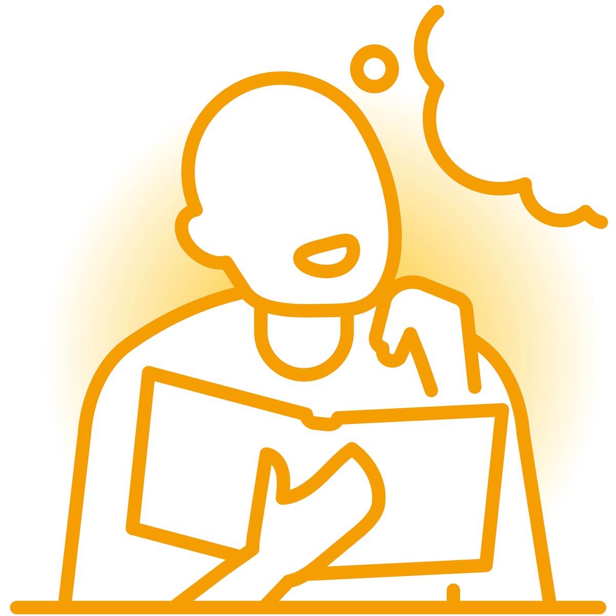 聖書を読んでじっくり考えている人のアイコン