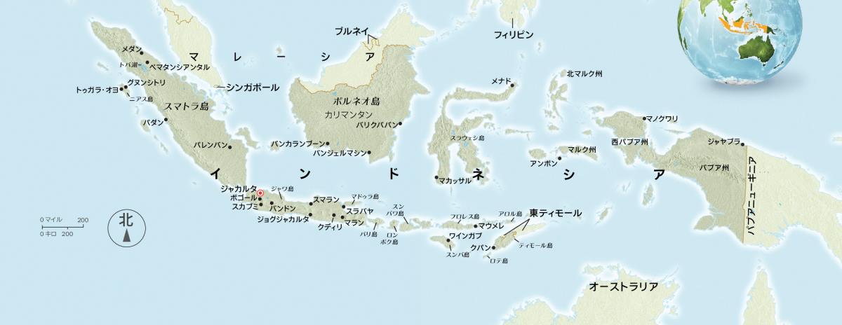 インドネシアの地図