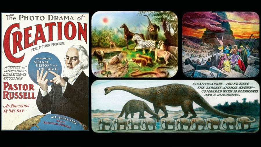 Wan puosta an som picha fram di ‘Photo-Drama of Creation.’