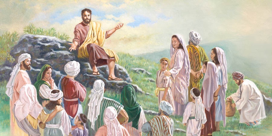 イエスが追随者たちを教えている。