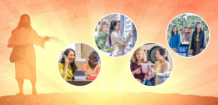 ある姉妹が，電話証言，家から家の証言，非公式の証言，公の証言を行ない，耐え忍んで実を結んでいる。