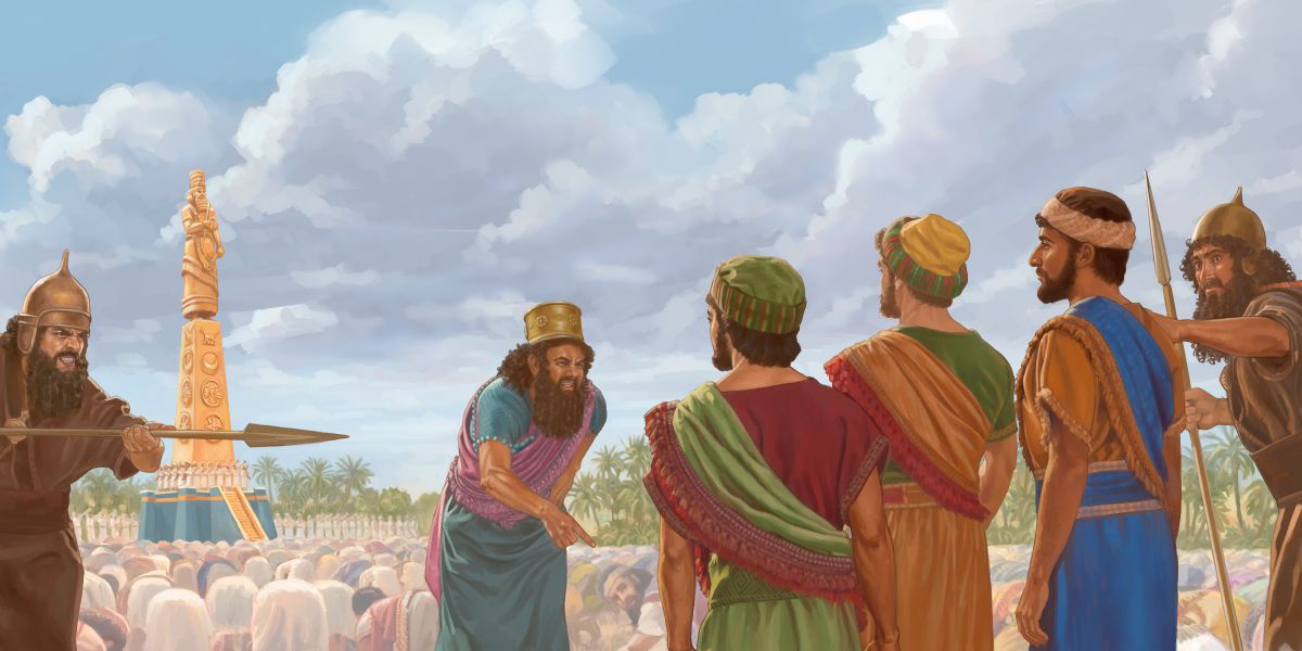 Syadrakh, Mésyakh, lan Abèdnégo ora gelem nyembah patung emas