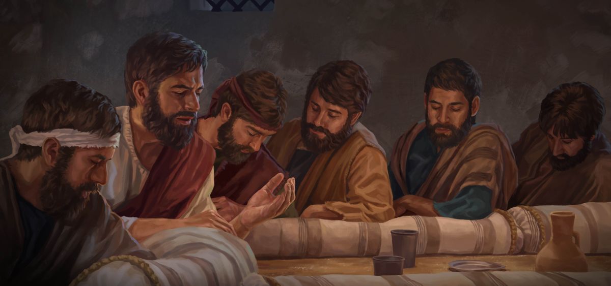 Yésus ndonga karo para rasul pas ngrayakké Paskah.