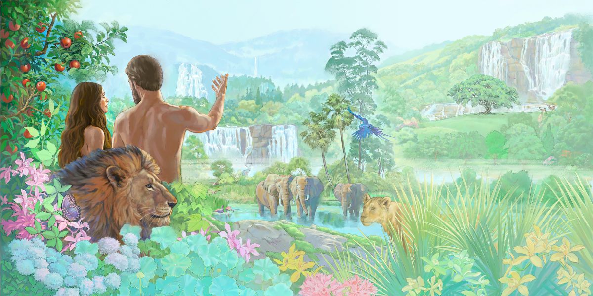 Adam lan Kawa ing taman Èden