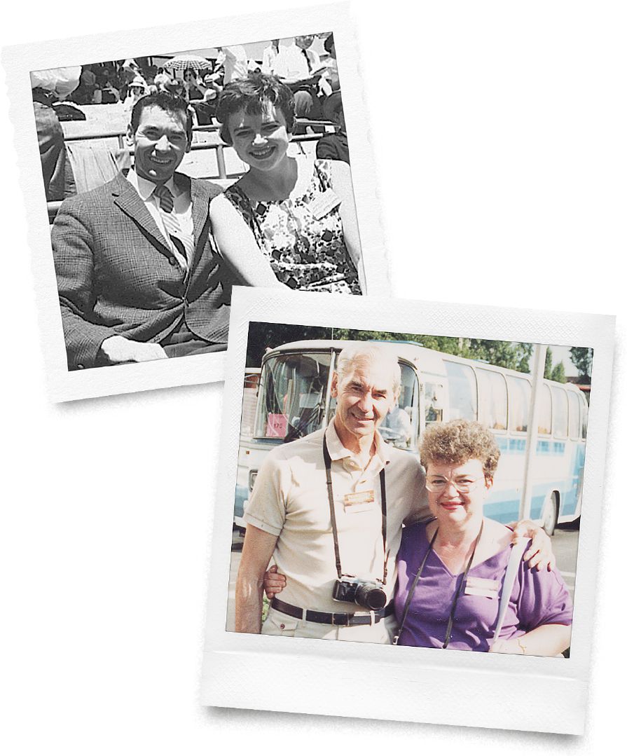 Walter lan Eunice Markin ing taun 1960 lan 1989