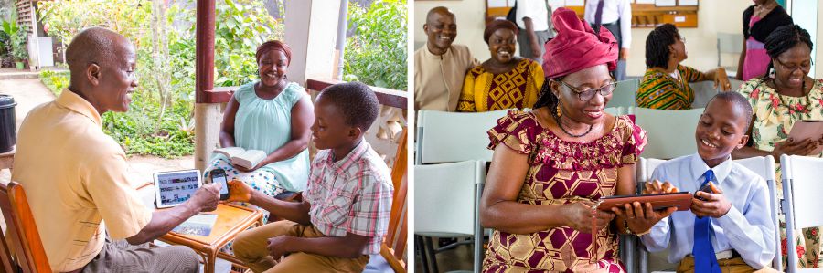 Mwana-a-asa na kamwana kake makwete simũ na tambuleti mayĩka ũthaithi wa mũsyĩ; asyai mekwĩw’a mũyo moona mwana woo aitetheesya mwĩĩtu-a-asa ũngĩ kũtũmĩa tambuleti ũmbanonĩ