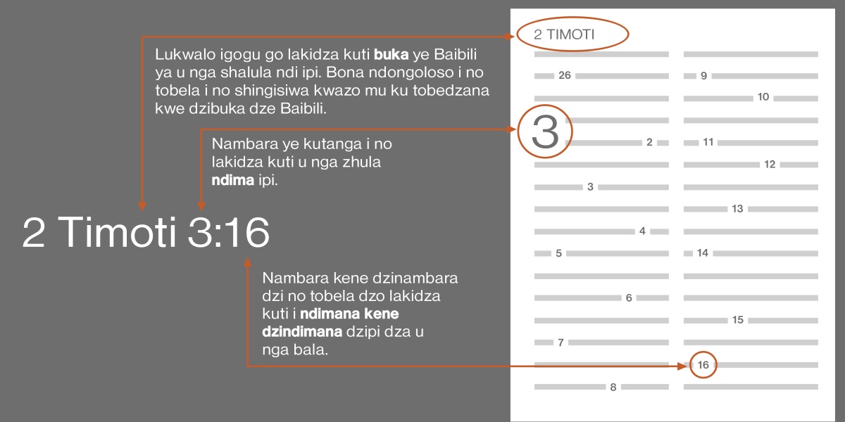 Buka dze Baibili, dzindima, ne dzindimana