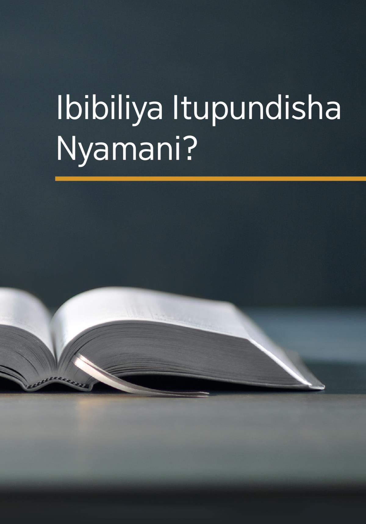 Ibibiliya itupundisha nyamani?