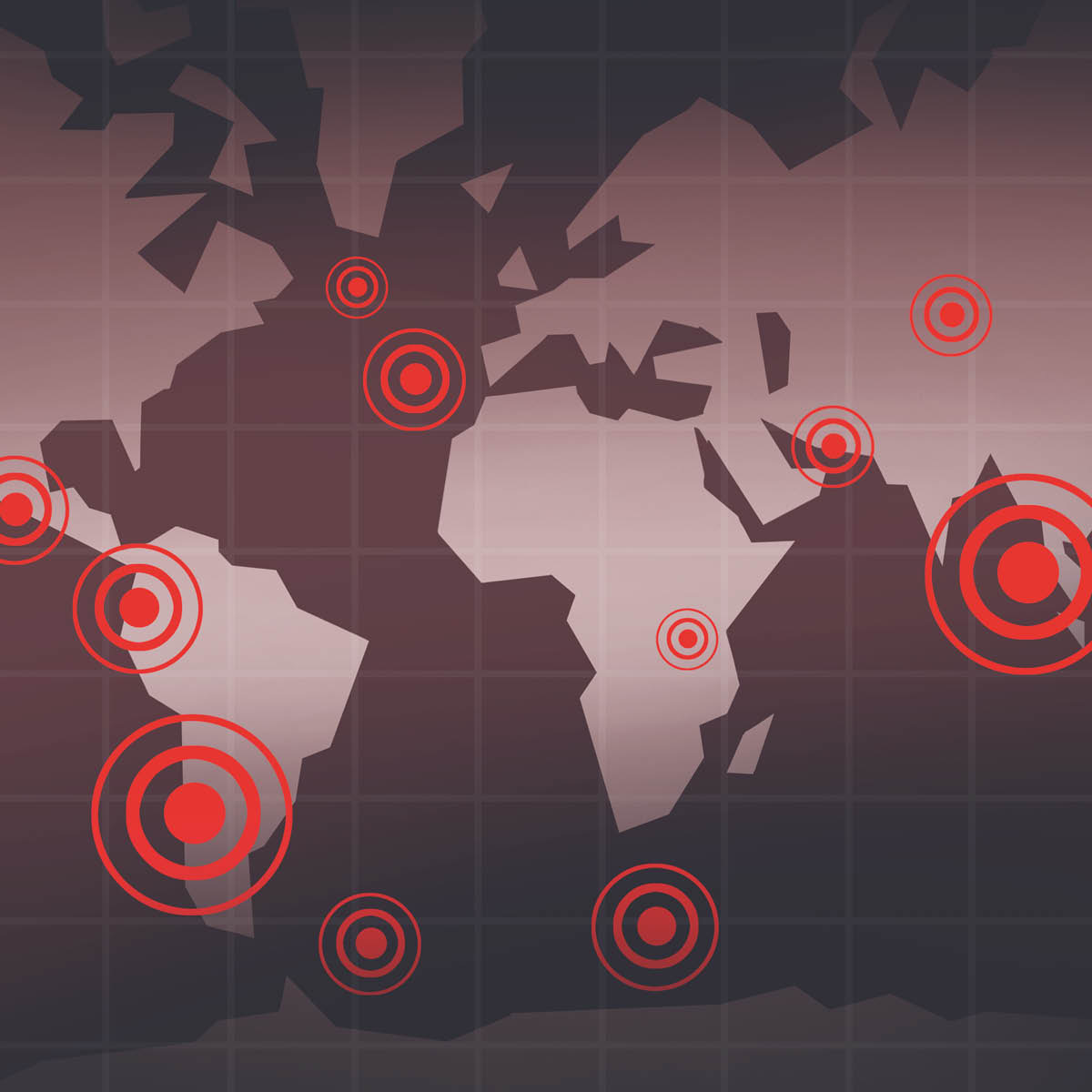 Alguns sinal na un mapa ta mostra tremor di téra fórti ki kontise.