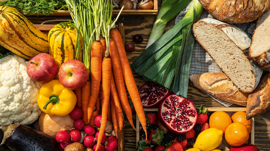 Txeu tipu di frutas, verduras i pon.