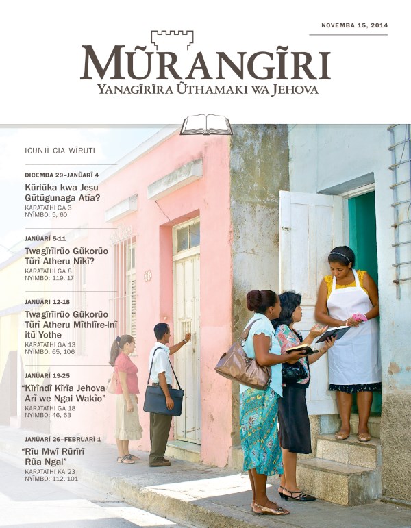 Ngothi ya Mũrangĩri, wa Riuma rĩa Wĩruti rĩa Novemba 15, 2014