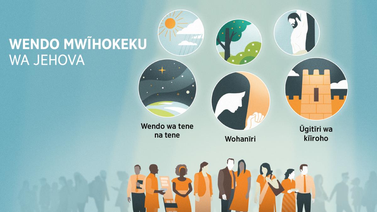Athathaiya a Jehova marĩ gatagatĩ-inĩ ka andũ arĩa angĩ thĩinĩ wa thĩ. Mbica irĩ hamwe: Njĩra imwe Jehova onanagia wendo mwĩhokeku nacio. 1. Wendo wa tene na tene, ũrũgamĩrĩirũo nĩ kabica ka igũrũ rĩrĩ na njata. 2. Wohanĩri, ũrũgamĩrĩirũo nĩ kabica ka mwarĩ wa Ithe witũ akĩhoya. 3. Ũgitĩri wa kĩĩroho, ũrũgamĩrĩirũo nĩ kabica ka rũthingo rũrĩ na hinya rwa itũũra. Ningĩ nĩ honanĩtio njĩra imwe Jehova onagia andũ othe wendo nacio. 4. Riũa na mbura. 5. Mahũa, mĩmera, na mĩtĩ. 6. Mweke wa kũgunĩka kuumana na ũkũũri.