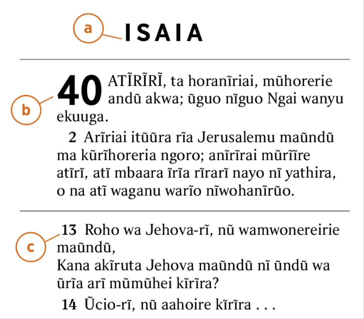 Gacunjĩ ka Bibilia karonania ũrĩa mũndũ angĩhota kũmenya a) ibuku rĩa Bibilia, b) mũrango, na c) mũhari